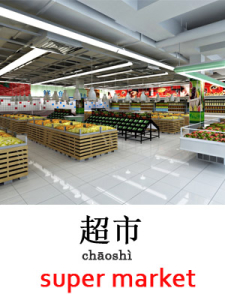 learn supermarket in Mandarin Chinese